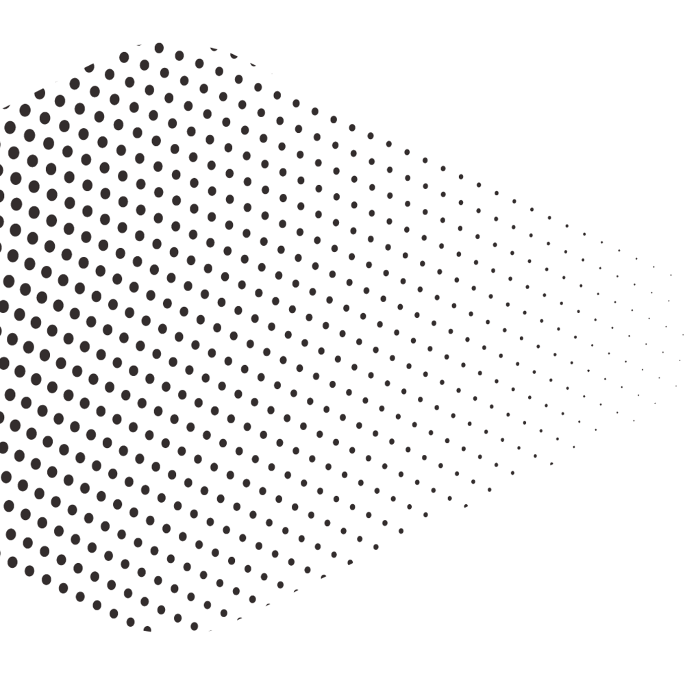 Angeschnittenes Quadrat aus schwarzen Punkten
